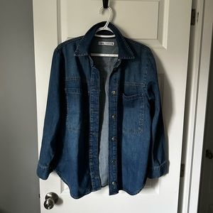 Zara Oversized Denim Shirt - Size XS